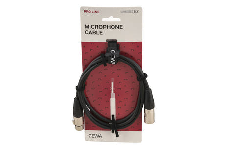 GEWA Pro Line cable de micrófono 1,5 m, XLR hembra a XLR macho