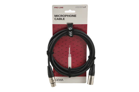 Cable de micrófono GEWA Pro Line de 3 m, XLR hembra a XLR macho