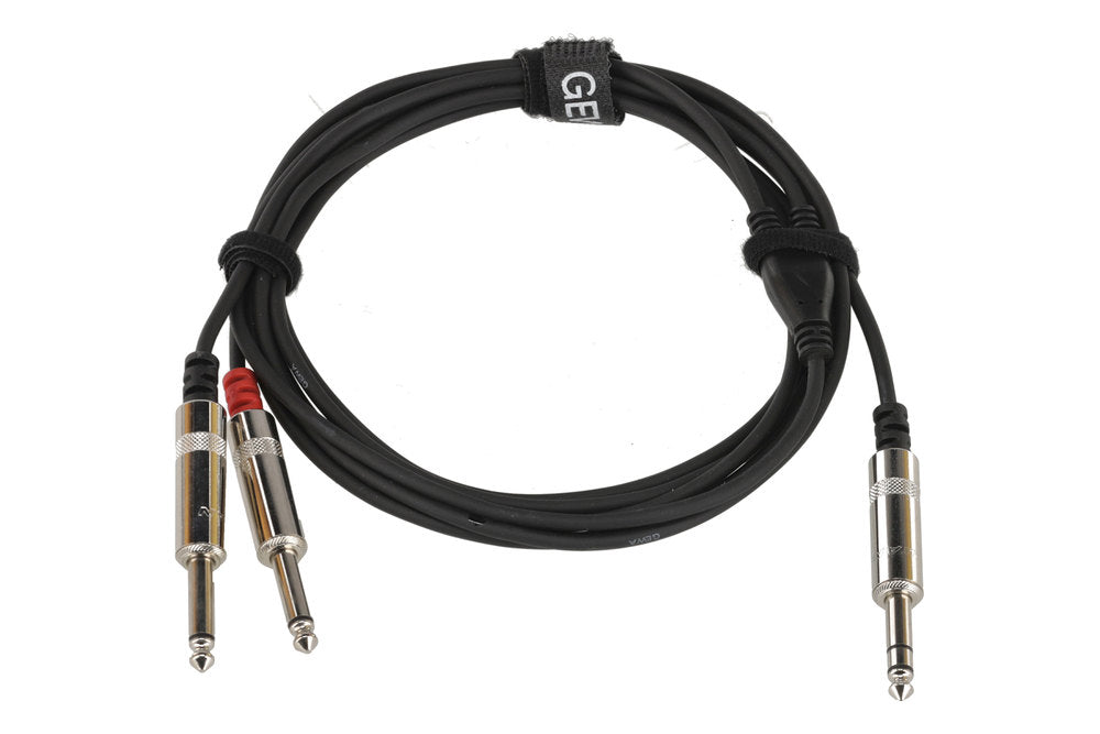 Cable de inserción GEWA Pro Line de 3 m, jack estéreo a 2 x jack mono