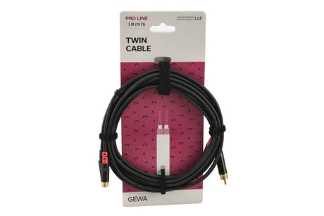 GEWA Pro Line, cable doble de 3 m, alargador cinch