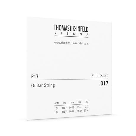Thomastik-Infeld P17 string de guitarra eléctrica .017, acero revestido de latón pulido