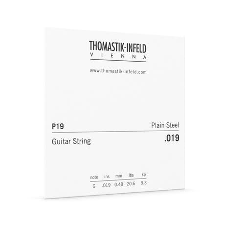 Thomastik-Infeld P19 cuerda de guitarra eléctrica .019, acero recubierto de latón liso