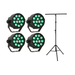 LED Spot Multicolor con control remoto (12x3W) & Perfex Trípode de Luz