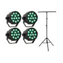 LED Spot Multicolor con control remoto (12x3W) & Perfex Trípode de Luz