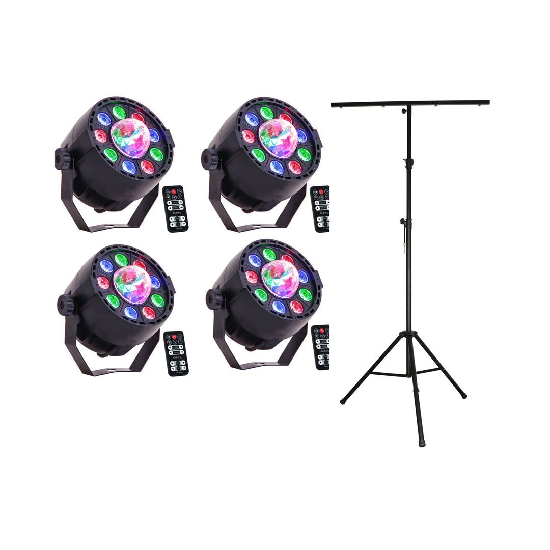 LED PAR-ASTRO 2-en-1 Luz de Disco & Perfex Trípode de Luz