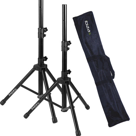 Ibiza - Soportes para altavoces con bolsa Bundle (30kg, 1,20m)