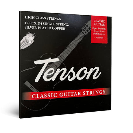 Tenson Nylon cuerda D para guitarra clásica, tensión Normal Tension, 12 uds.