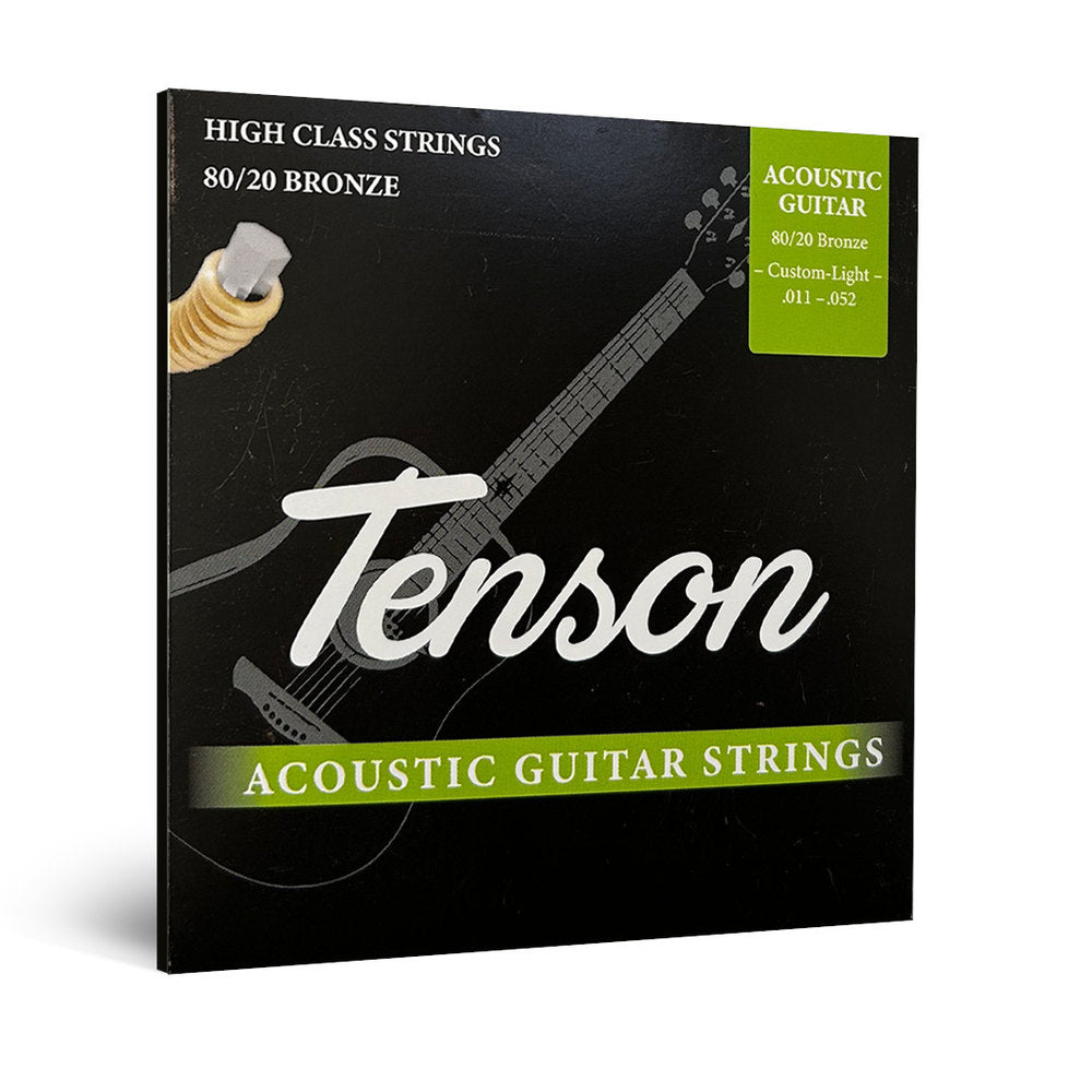 Cuerdas western de bronce 80/20 Tenson .011-.052, Custom Light