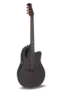 Ovation Elite Gus G. Signature Super Shallow 1868-GUS-G, Black satinado