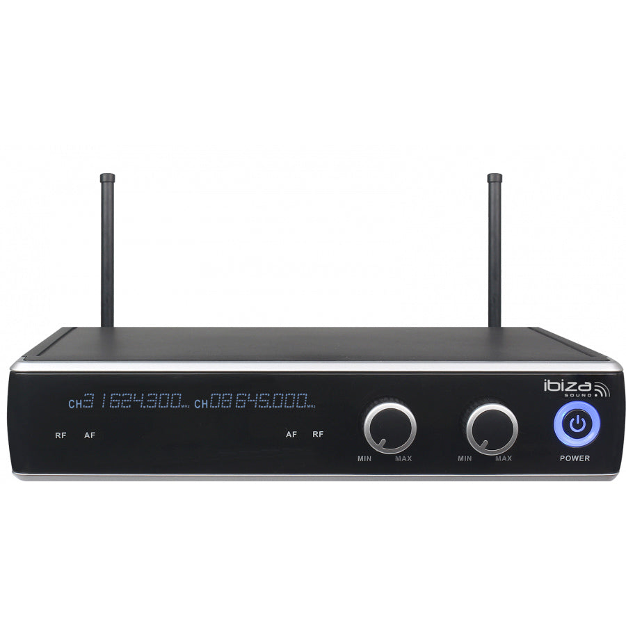 Dual UHF Receiver w. 2 Handheld Microphones