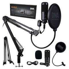 DNA Micrófonos USB con brazo articulado y filtro antipop