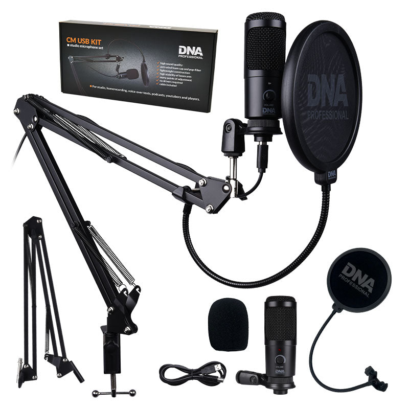 DNA USB Mikrofon med Boom Arm og Popfilter