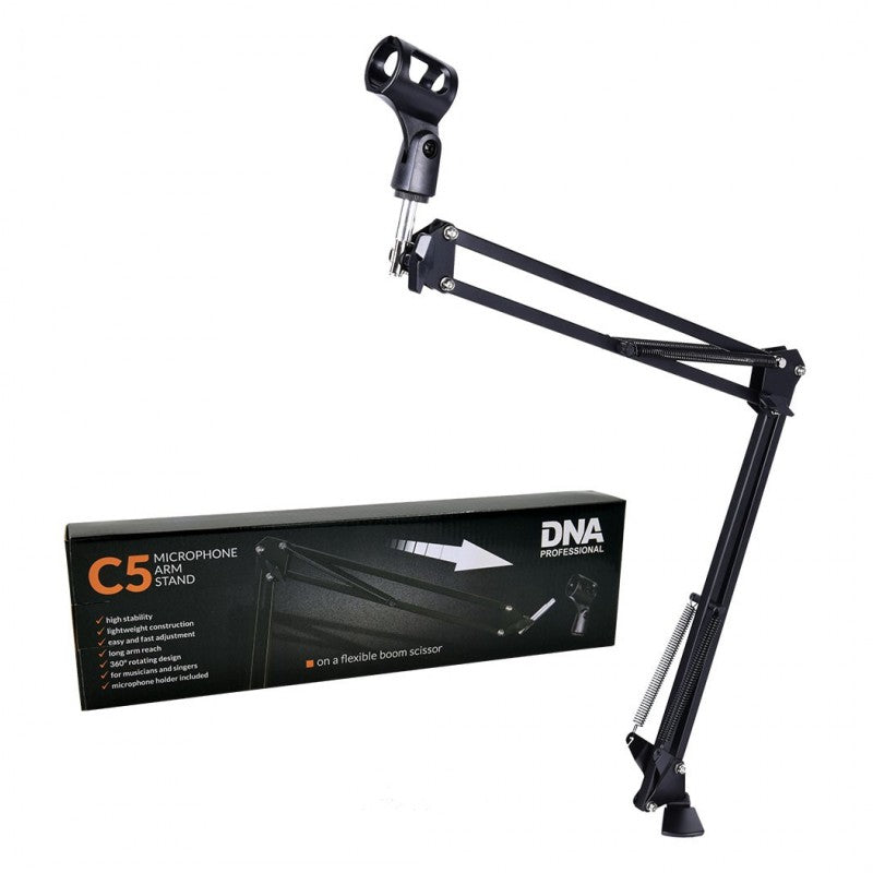 Soporte de sobremesa para micrófono DNA C5 con brazo articulado