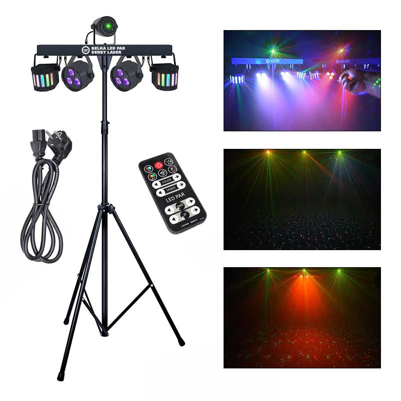 Light4Me T-Bar LED PAR Derby Láser MultiBar