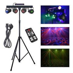 LIGHT4ME T-BAR LED PAR BOLA DE FLORES LÁSER UV STROBE iluminación de discoteca multiefecto