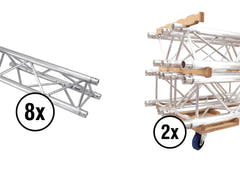 ALUTRUSS Set TRILOCK 6082-2000 + Tabla de transporte para Truss Combi