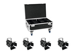 EUROLITE Conjunto 4x LED THA-40PC bk + Estuche