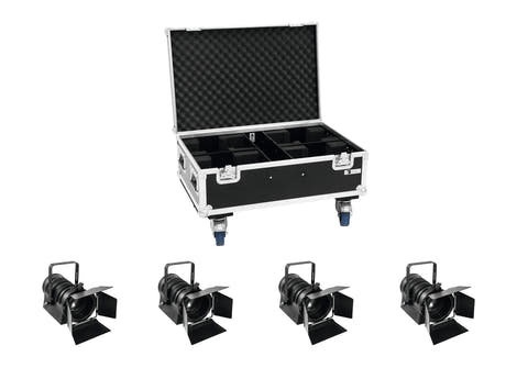EUROLITE Conjunto 4x LED THA-40PC bk + Estuche