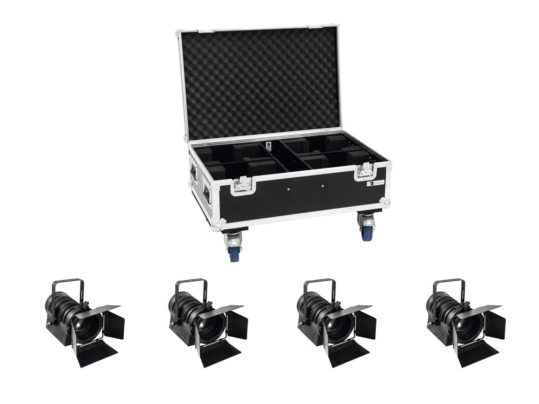 EUROLITE Conjunto 4x LED THA-40PC bk + Estuche