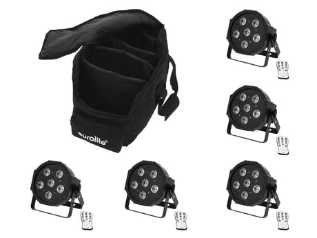 EUROLITE Set 5x LED SLS-603 + Bolsa acolchada
