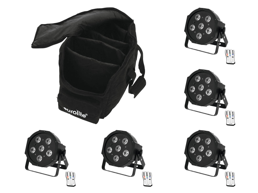 EUROLITE Set 5x LED SLS-603 + Bolsa acolchada