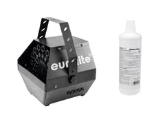 Conjunto EUROLITE B-100 Máquina de burbujas negra DMX + líquido para burbujas 1l