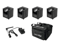 EUROLITE Conjunto 4x AKKU UP-1 + SB-4 Bolsa acolchada + Transmisor inalámbrico QuickDMX