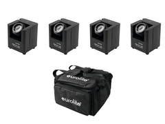 EUROLITE Set 4x AKKU UP-1 + SB-4 Bolsa blanda