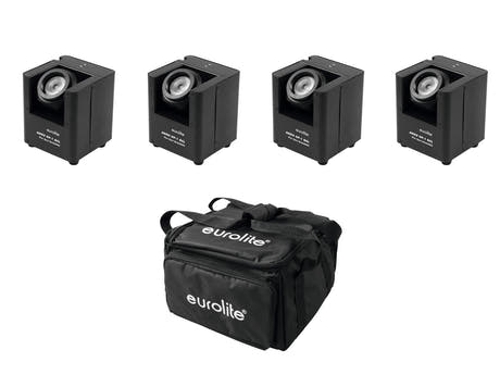 EUROLITE Set 4x AKKU UP-1 + SB-4 Bolsa blanda