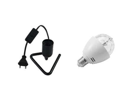 EUROLITE Set LED BC-1 RGB + Base triangular negra