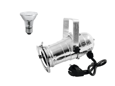 EUROLITE Set PAR-20 Spot plateado + PAR-20 230V SMD 6W E-27 LED 3000K