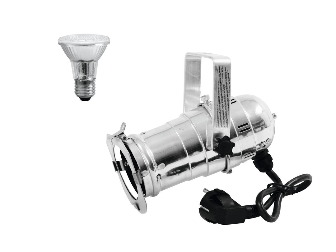 EUROLITE Set PAR-20 Spot plateado + PAR-20 230V SMD 6W E-27 LED 3000K