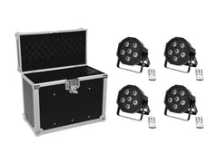 EUROLITE Set 4x LED SLS-603 + Case EC-SL4M tamaño M