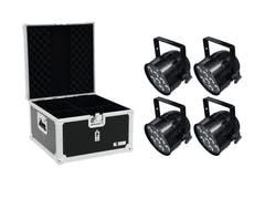 EUROLITE Set 4x LED PAR-56 HCL Short bk + Estuche EPS