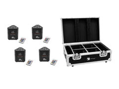 EUROLITE Set 4x AKKU TL-3 TCL QuickDMX + estuche con función de carga