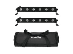 EUROLITE Set de 2x LED BAR-6 QCL RGBW + Funda acolchada