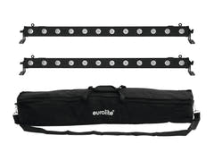 EUROLITE Set 2x LED BAR-12 QCL RGBW + bolsa blanda
