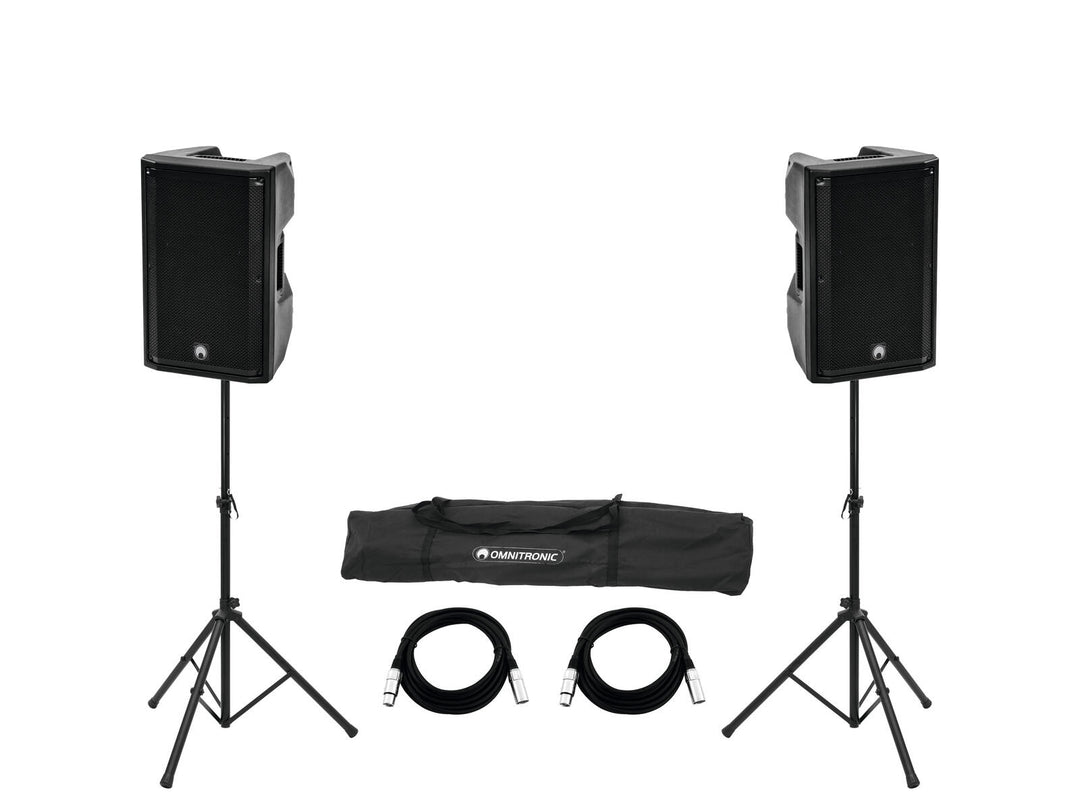 OMNITRONIC Set 2x XKB-212A + Soporte de altavoz MOVE MK2