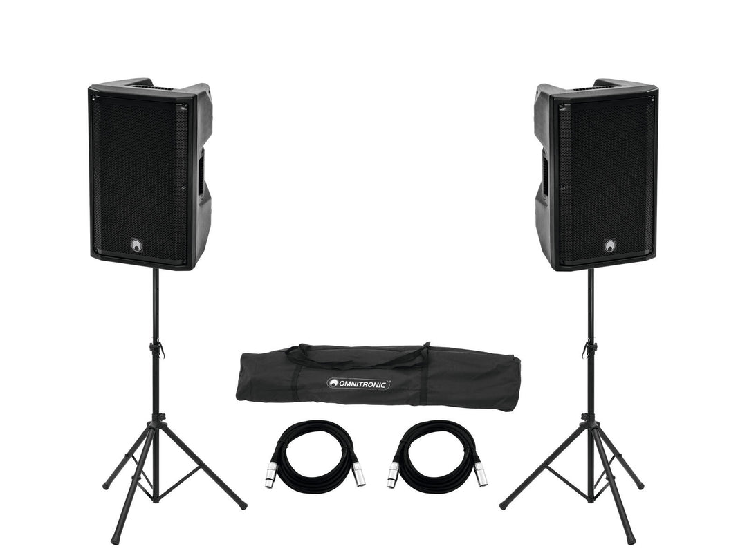 OMNITRONIC Set 2x XKB-215A + soporte de altavoz MOVE MK2