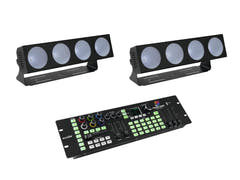 EUROLITE Conjunto 2x LED CBB-4 + DMX LED Color Chief Controller