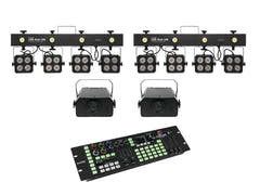 EUROLITE Set 2x LED KLS-180 + 2x LED WF-40 + controlador DMX LED Color Chief