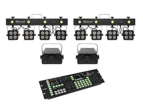 EUROLITE Set 2x LED KLS-180 + 2x LED WF-40 + controlador DMX LED Color Chief