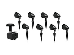 Set OMNITRONIC GSUB-8 Subwoofer empotrable + 8x altavoz proyector PS-2.5GS, negro