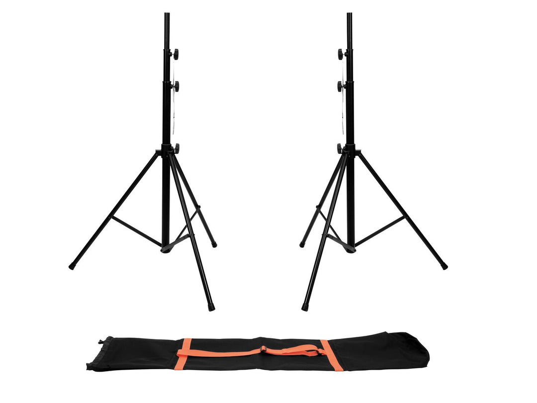 EUROLITE set 2x LS-1 EU Steel + bolsa de transporte