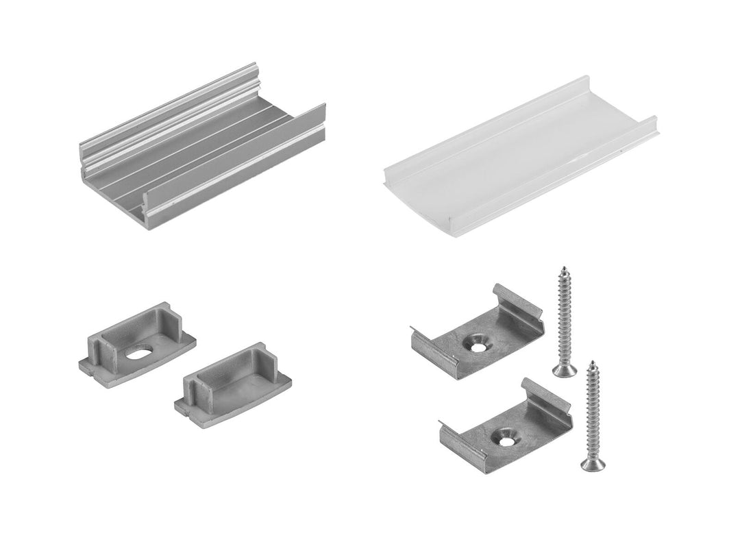 EUROLITE Set de montaje con perfil en U de 20mm para tira LED
