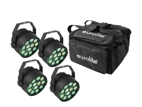 EUROLITE Set 4x LED PARty TCL Spot + Bolsa blanda