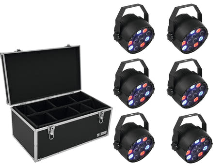 EUROLITE Set 6x LED PARty Spot + Estuche TDV-1