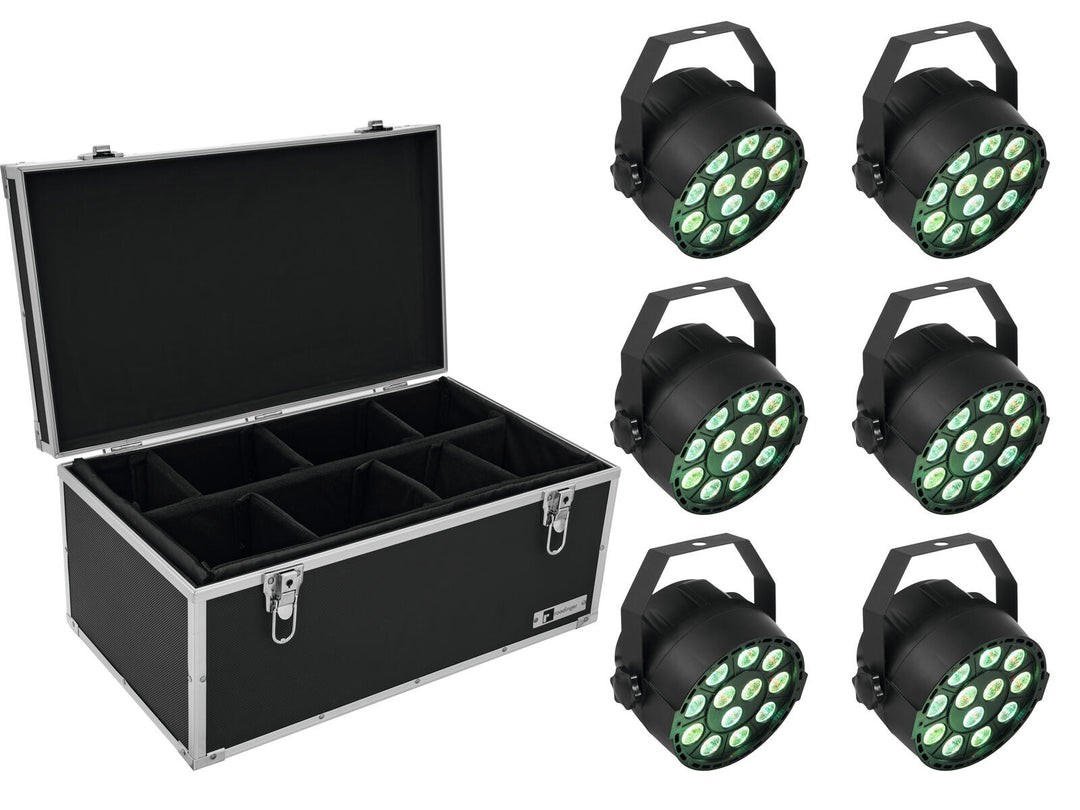 EUROLITE Set 6x LED PARty TCL Spot + Estuche TDV-1
