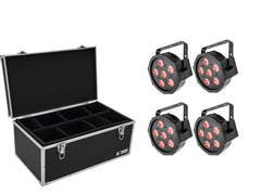 EUROLITE Set 4x LED SLS-6 TCL Spot + Maleta TDV-1