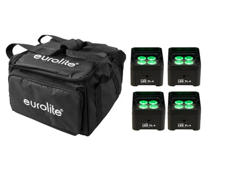 EUROLITE Set 4x LED TL-4 Trusslight + Bolsa blanda